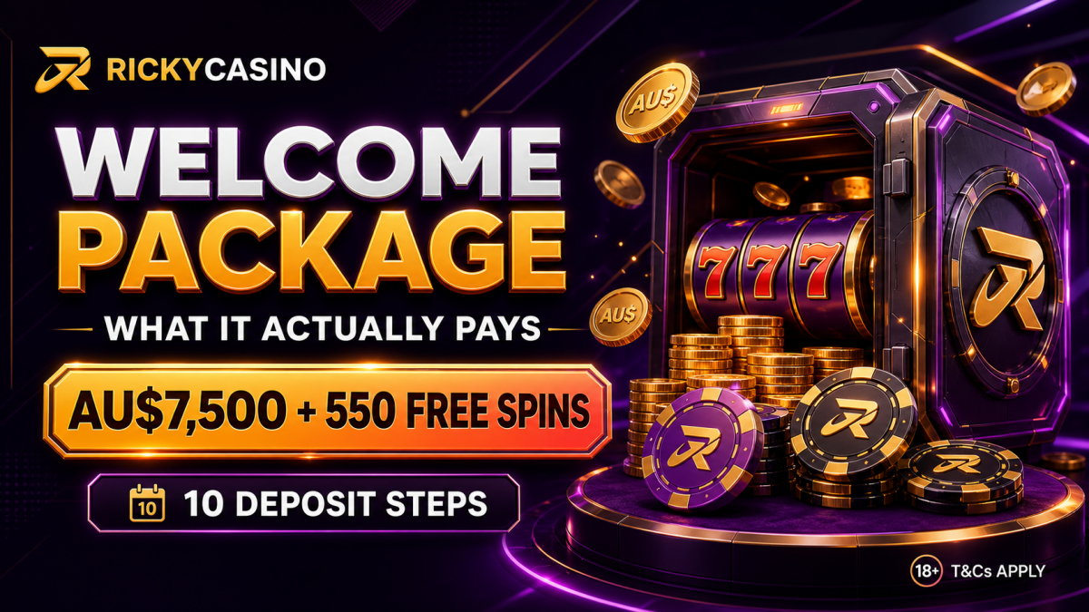 Ricky Casino Australia online pokies and live casino lobby